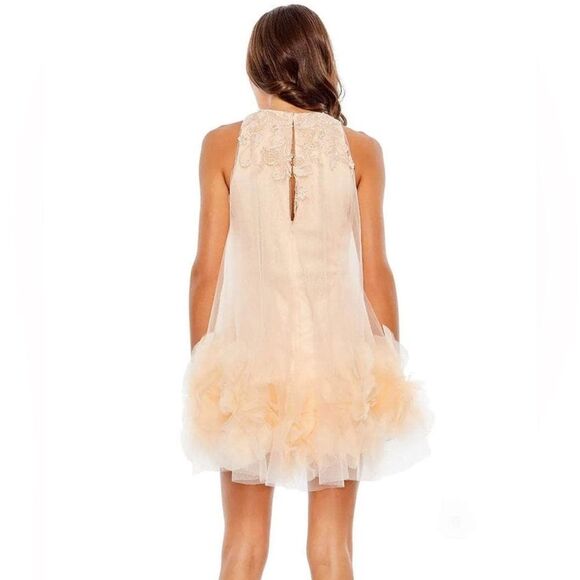 Mac Duggal 11294 - Ruffled Tulle Overlay Cocktail Dress/ size 4 - Picture 3 of 9